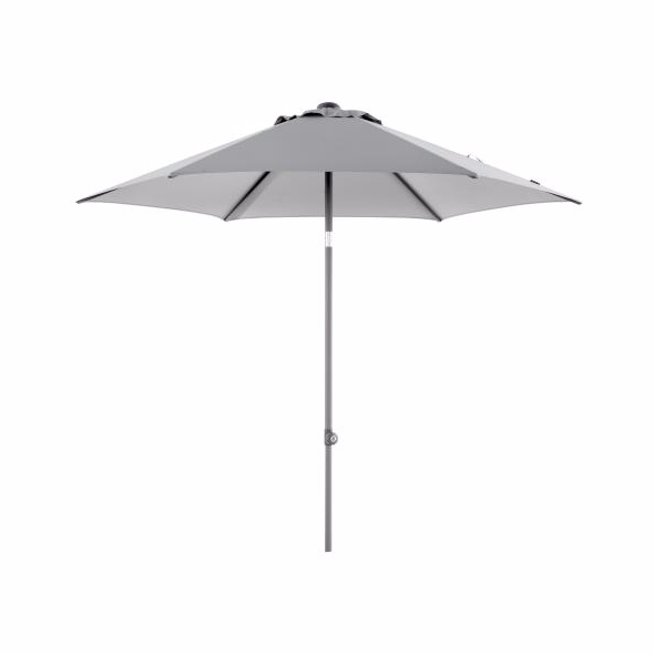 Poppi Parasol ø2 5m Grå Diverse   Haveparasol Brafab Enggården Havemøbler