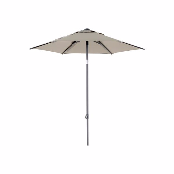Poppi Parasol ø2m Taupe Diverse   Haveparasol Brafab Enggården Havemøbler