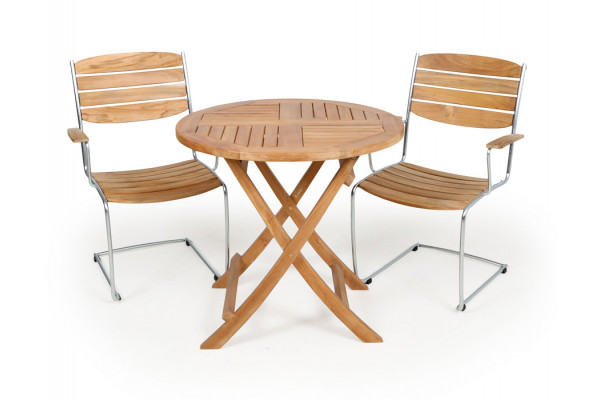Prag Spring Teak Cafésæt  :80cm