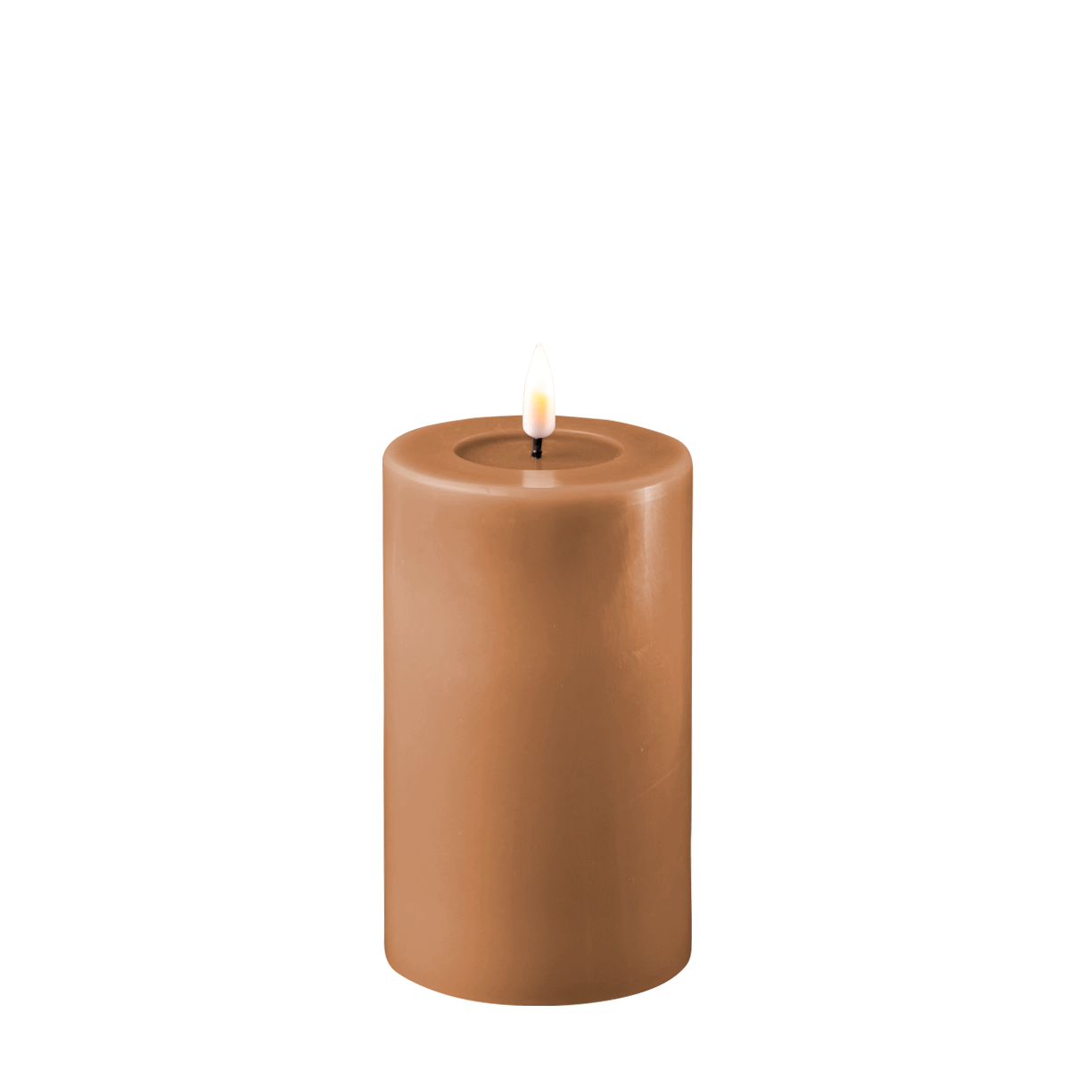 Deluxe Homeart Caramel Led Bloklys   5x12        Sortering