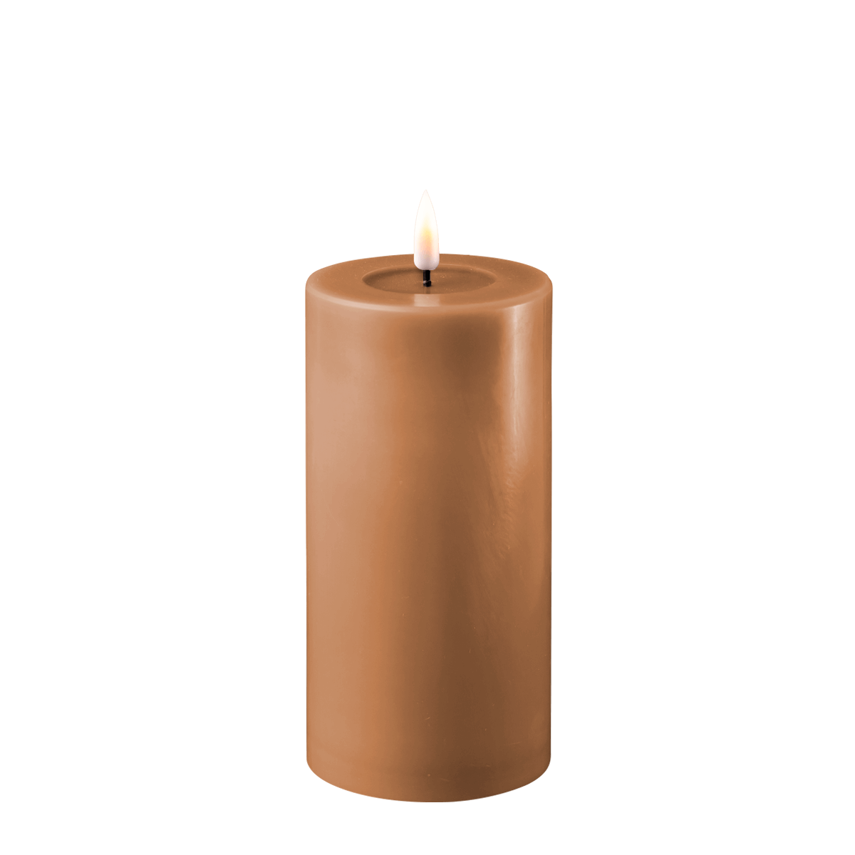 Deluxe Homeart Caramel Led Bloklys   5x15      Sortering