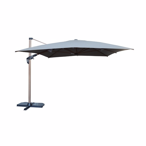 Roma Parasol 3x3m Grå Med Lys Diverse Haveparasol Backyard Enggården Havemøbler