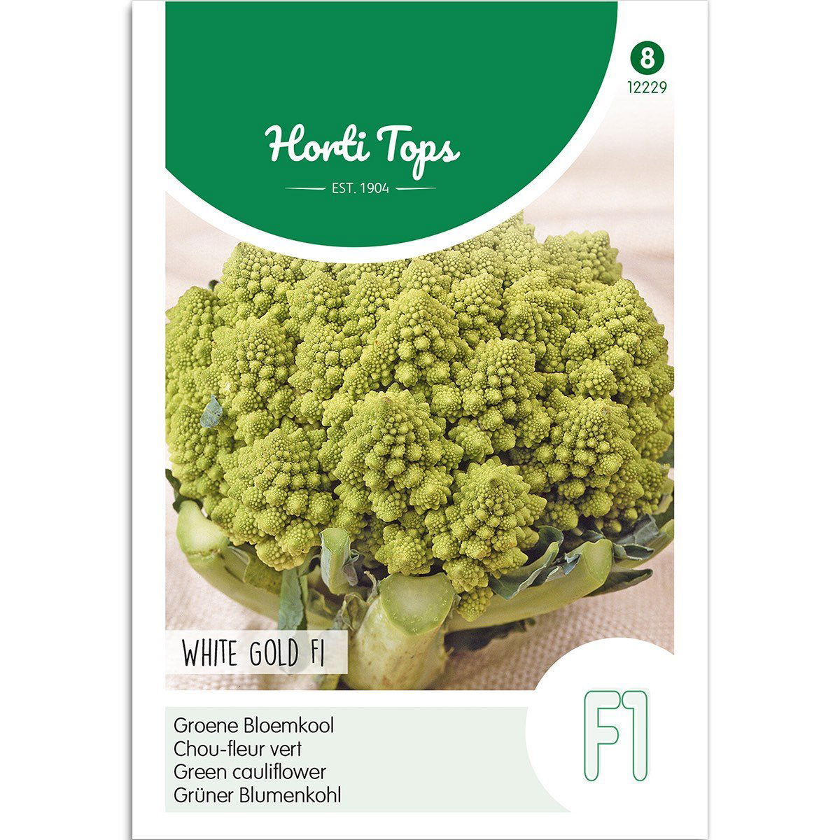Romanesco Blomkål Frø  Quot White Gold F1 Quot  Horti Tops
