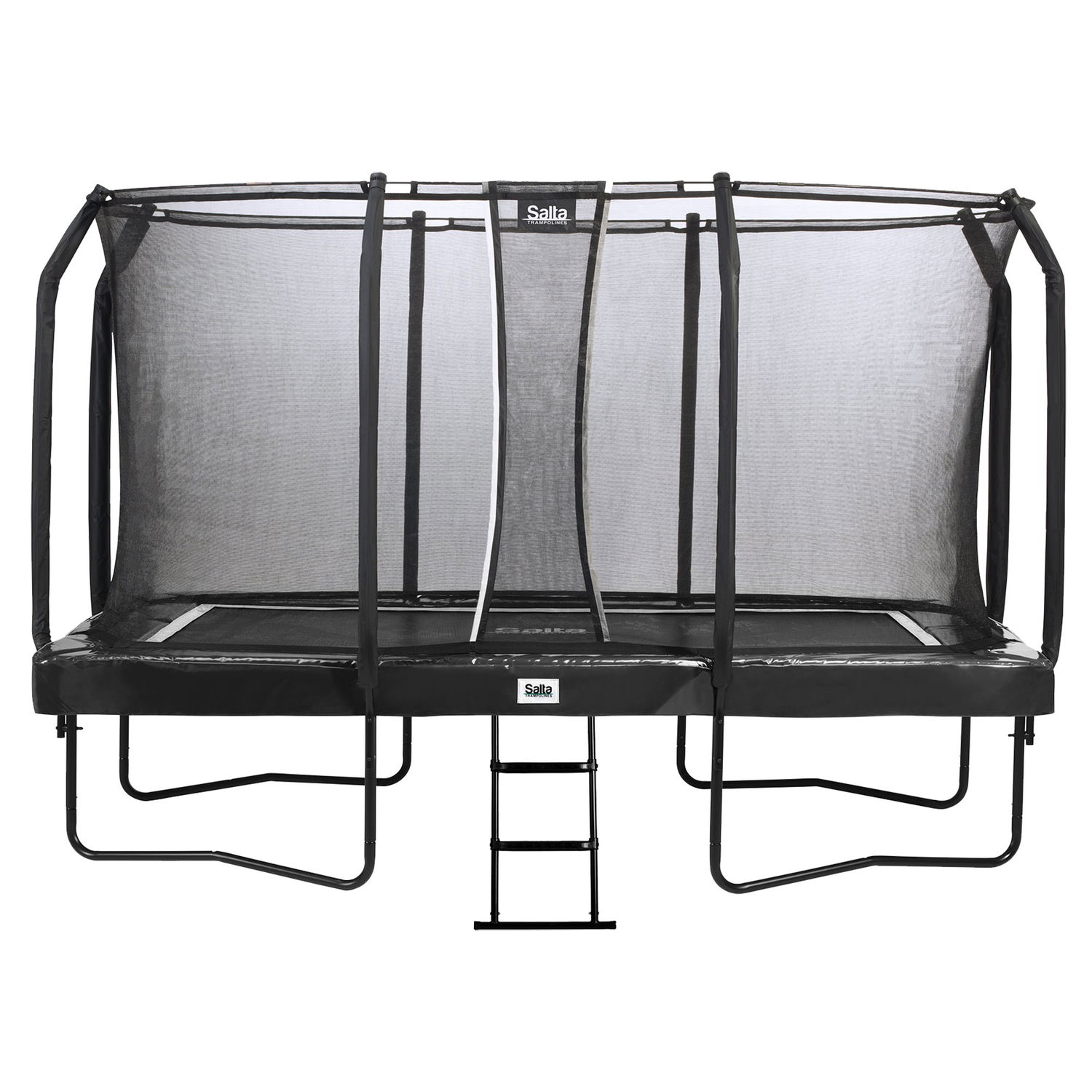 Salta Trampolin First Class Rektangulær 427x244    Sort Inkl  Stige   Sikkerhedsnet
