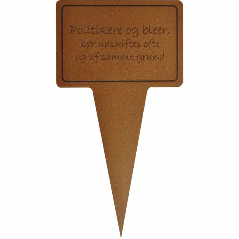 Sjovt Planteskilt Politikere Bleer
