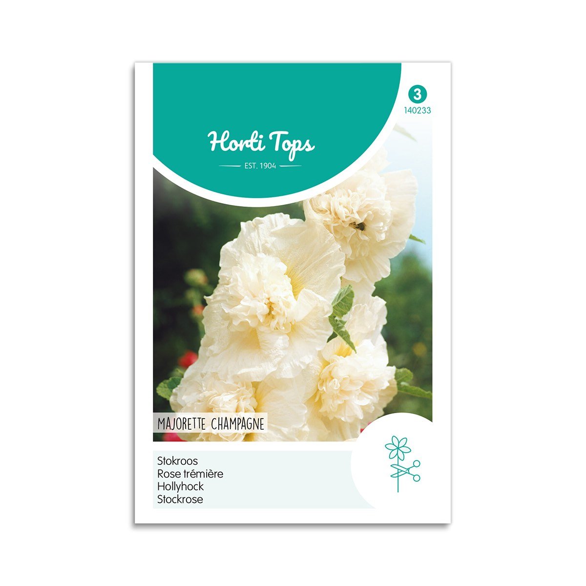 Stokrose Frø  Quot Majorette Champagne Quot  Horti Tops