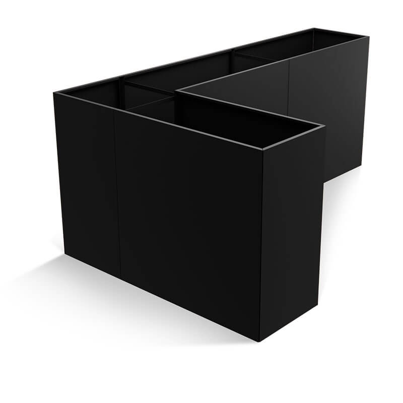 Thor Vinkel Højbed Black Steel :80 600 600
