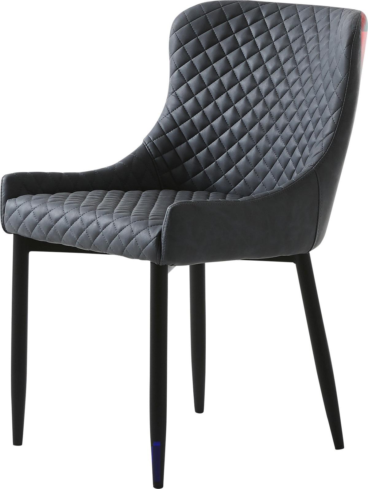 Spisebords-   Spisestuestol Nordique Design Ottowa Grå Fløjl Med Sort Metalstel   Vintage