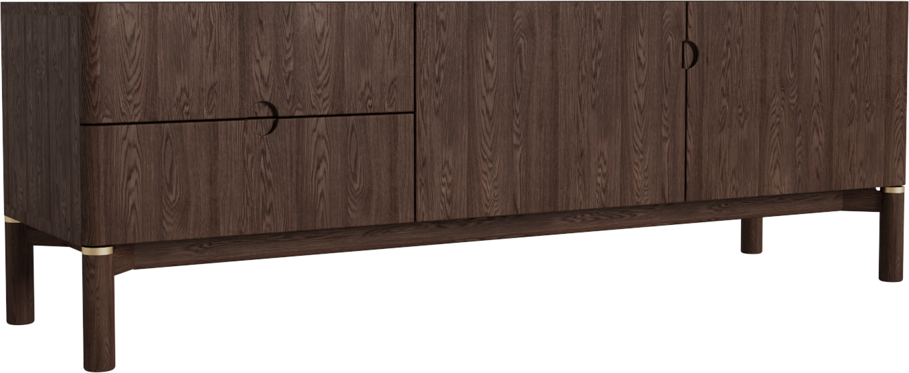 -bord Nordique Design Arun Espresso   Træ Med Opbevaring B160ã D46ã H55