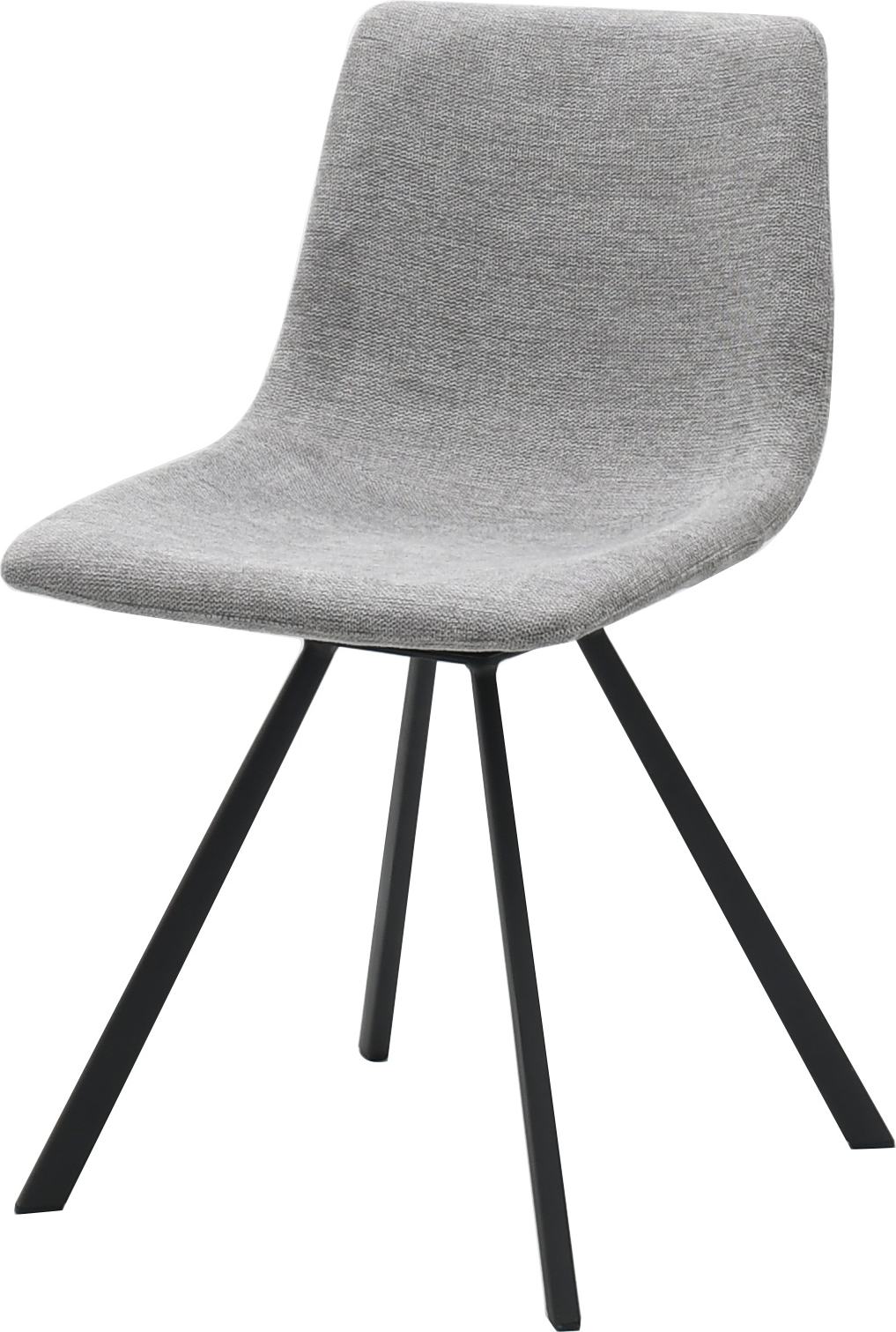 Spisebordsstol Nordique Design Yukon Lysegrå Stofbetræk Metalben H80xb47xl49