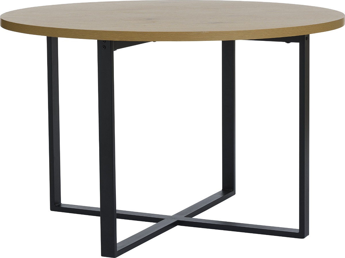 Nordique Design Lugo Rundt Spisebord   Vildeg ø120   Natur Sort Fsc Mix 70