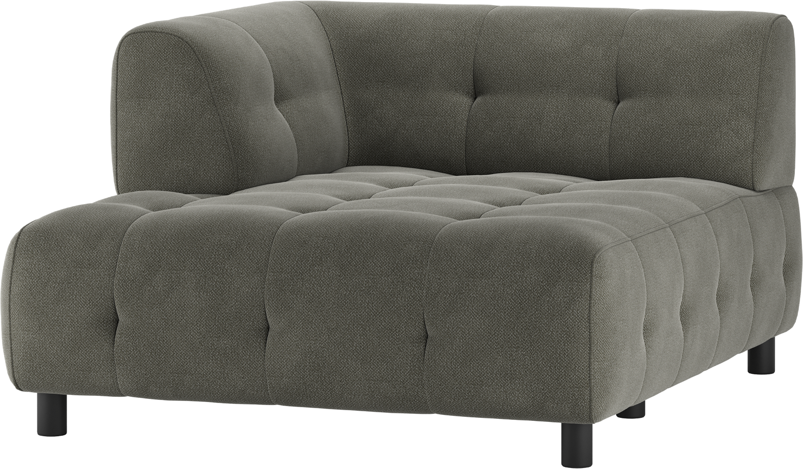 Modulsofa Woood Louis     Chaiselong Venstre Grøn Vævet Polyester H73xb122xl140