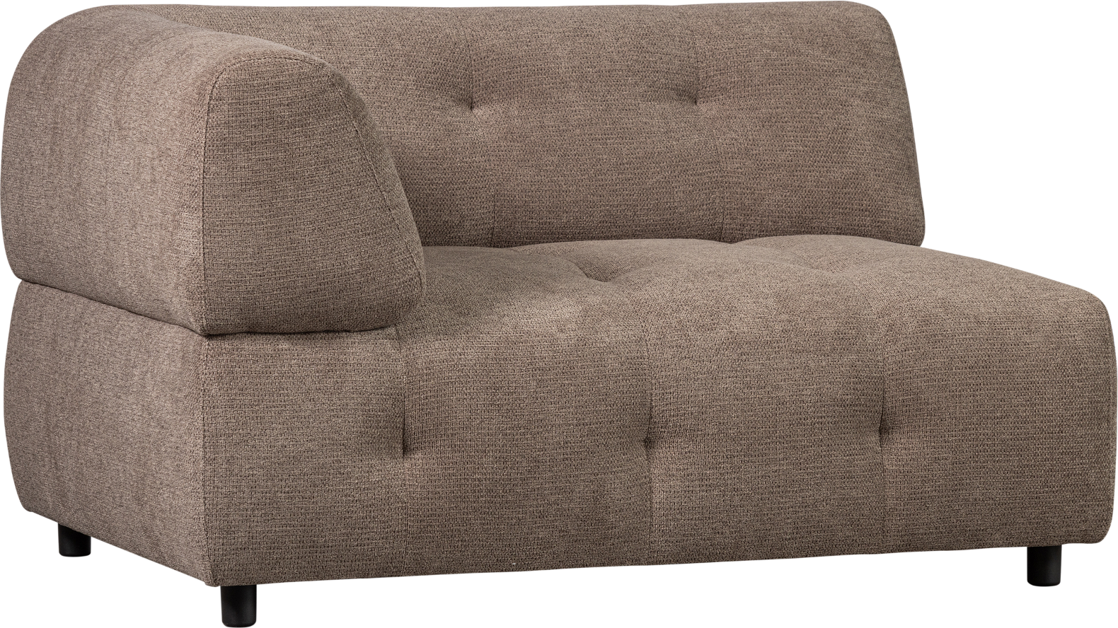 Modulsofa Woood Louis -sæders Venstrevendt Armlæn Kaffe Chenille