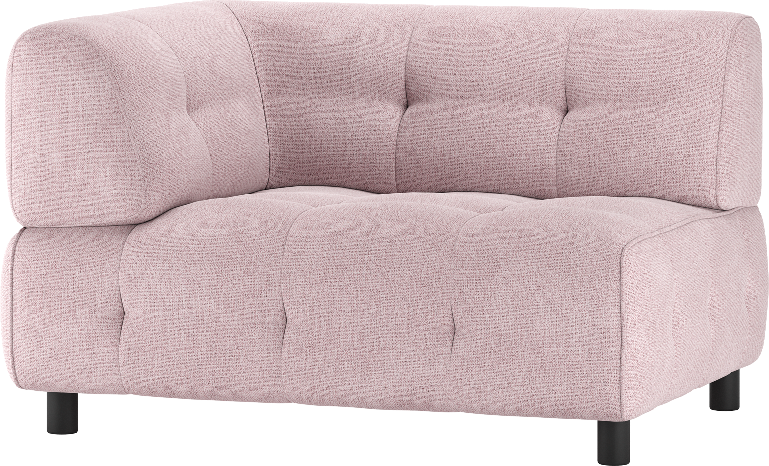 Modulsofa Woood Louis    -sæders Venstre Armlæn Lyserød Fladvævet Polyester H73ã B122ã D90