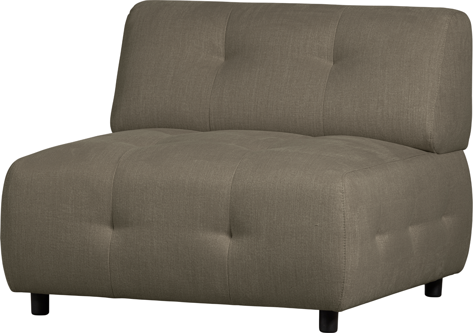 Modulsofa Woood Louis    -sæder Fladvævet Polyester Grøn 90x90x73