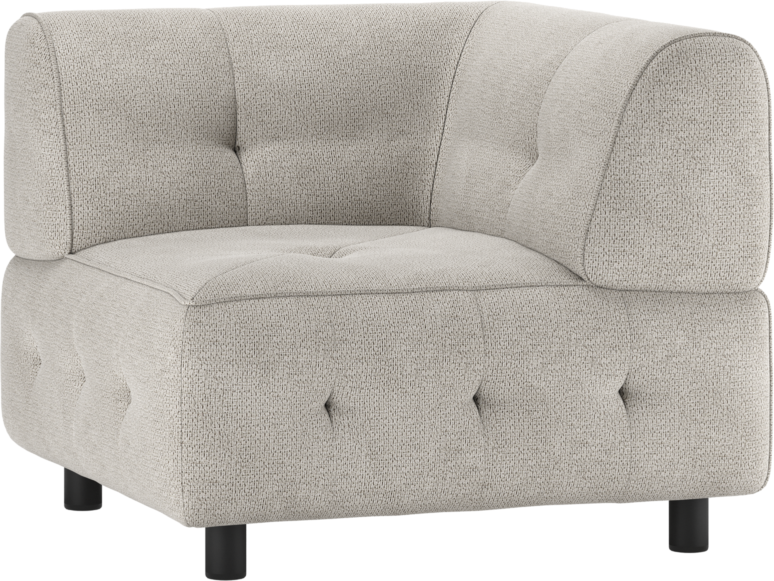 Modulsofa Hjørneelement Woood Louis Lysegrå Chenille