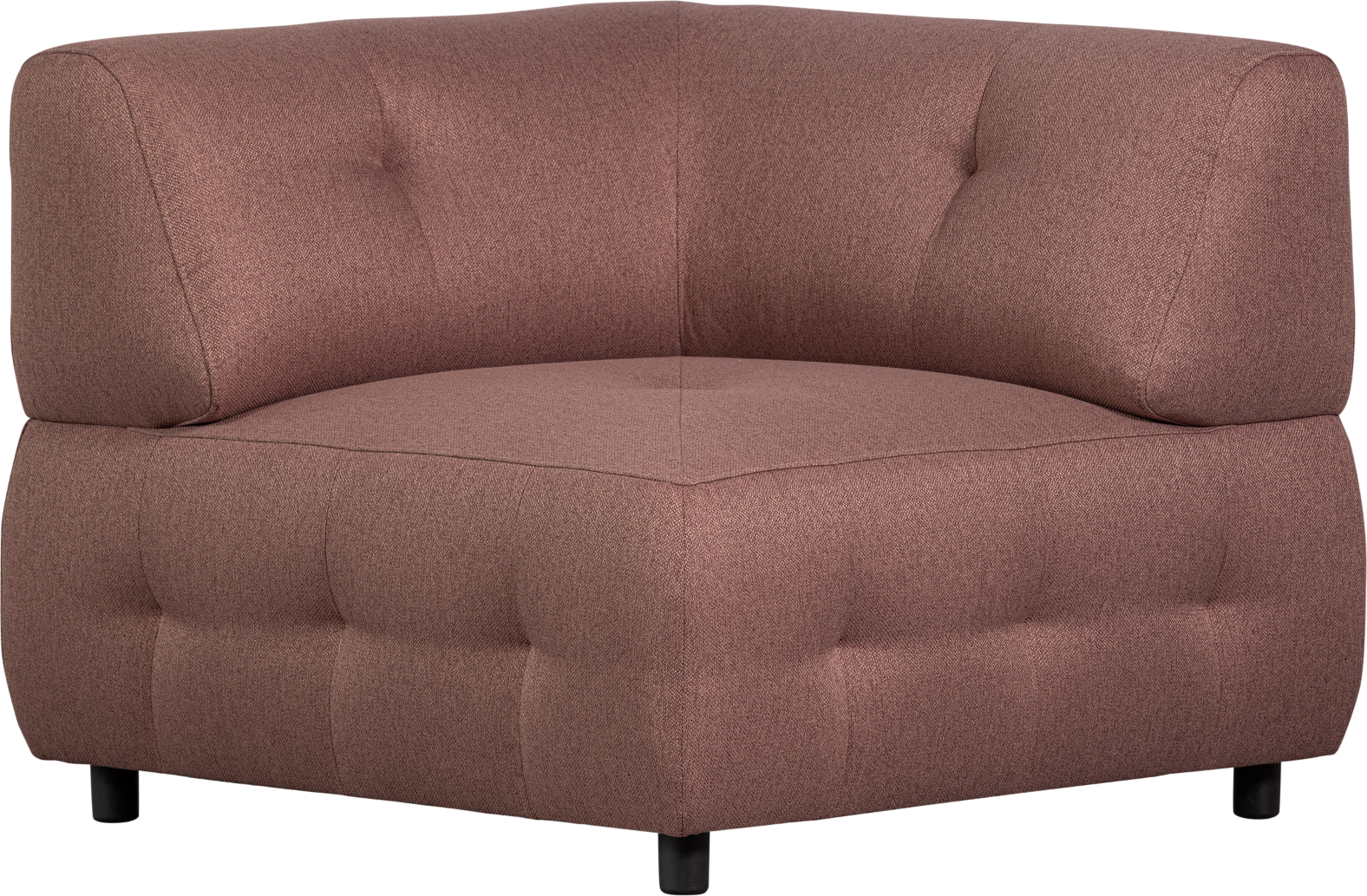 Modulsofa Hjørneelement Woood Louis Lyserød Vævet Polyester 90x90