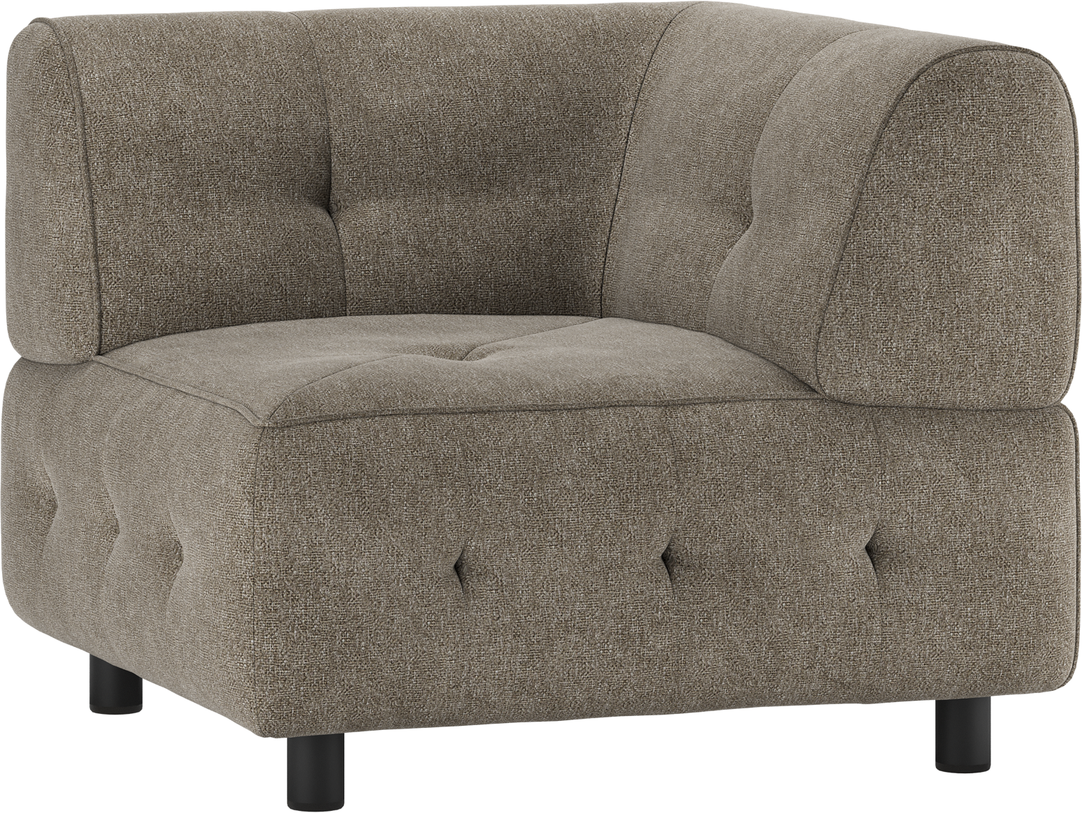 Modulsofa Hjørneelement Woood Louis Grøn Fladvævet Polyester H73x90x90