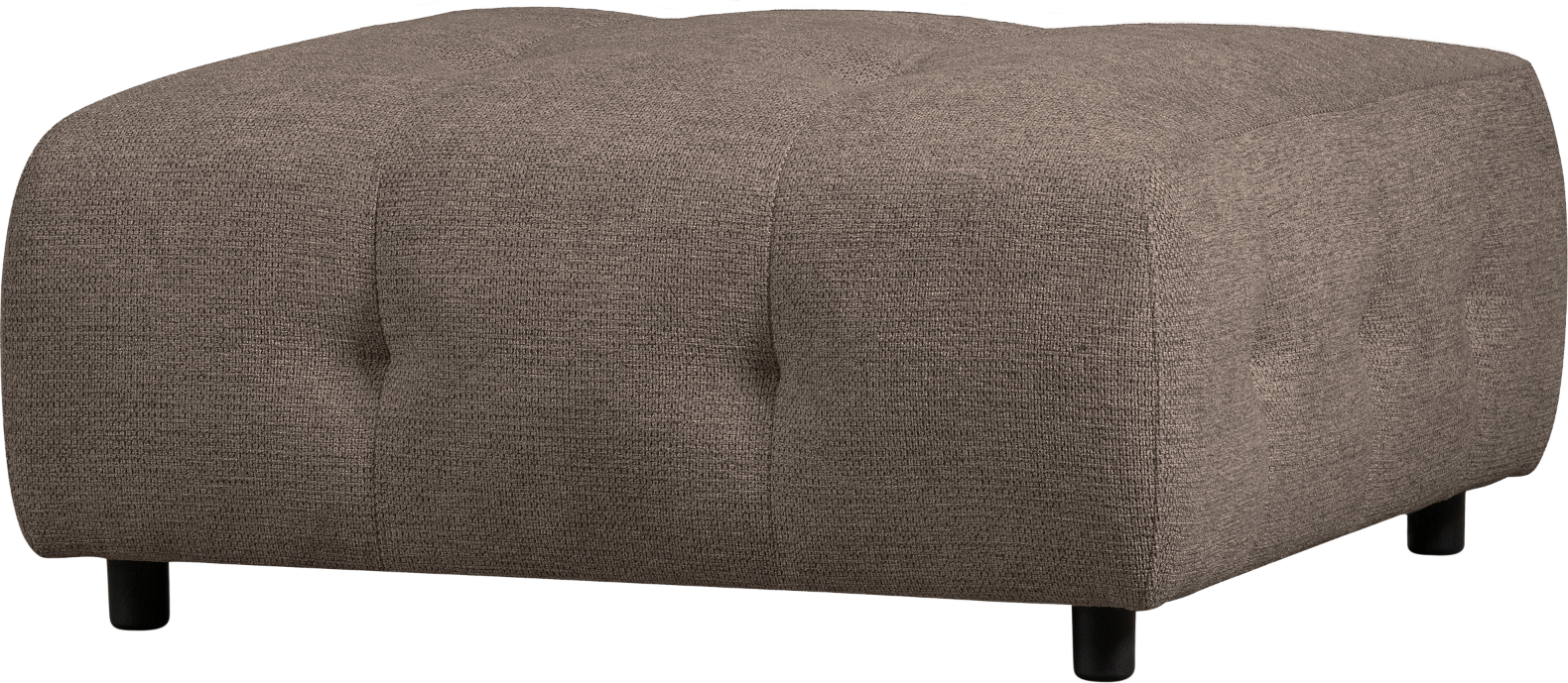 Modulskammel Woood Louis Chenille Polyester Kaffe H43ã B90ã D90