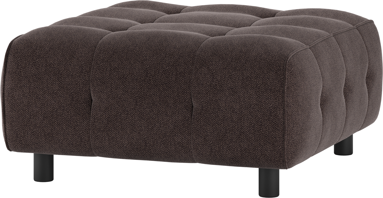 Modulær Sofa Skammel Woood Louis Kaffefarvet Vævet Polyester H43xb90xd90