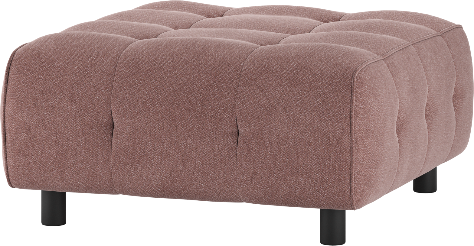 Modulær Sofa Skammel Louis Fra Woood   Vævet Lyserødt Polyester 90x90x43