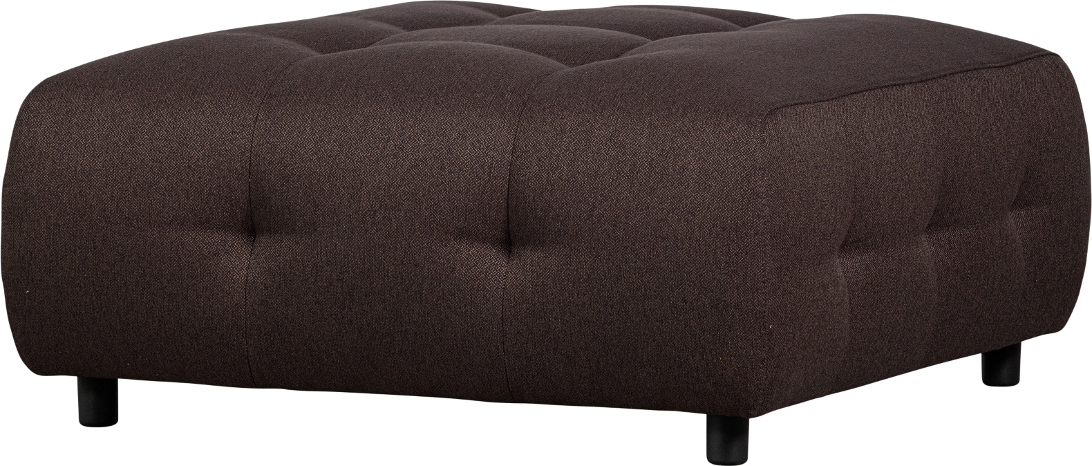 Modulær Sofa Skammel Puf Woood Louis Kaffefarvet Fladvævet Stof 90x90x43