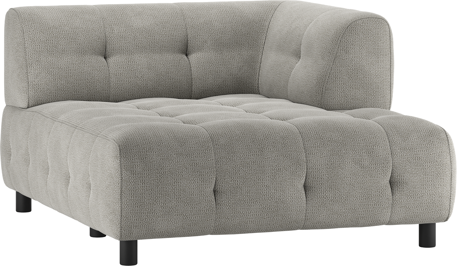 Modulsofa Woood Louis     Chaiselong Højre Arm Lysegrøn Chenille H73xb122xl140