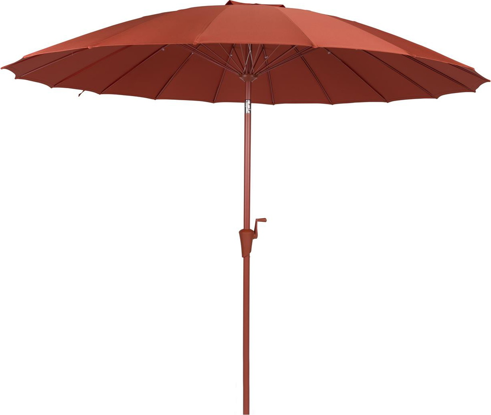 Udendørs Parasol Med Sidearm Zuiver Marsala ø250   Dyb Rød Polyester Uden Fod