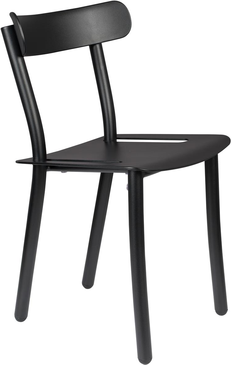 Udendørs Spisebordsstol Zuiver Friday Askegrå Aluminium Stabelbar H79xb44xd50   Havestol