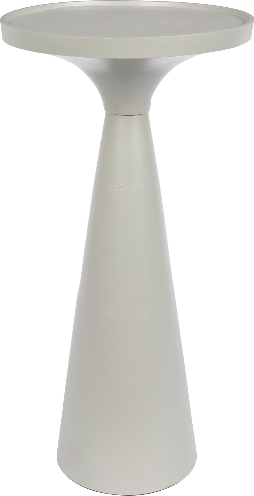 Sidebord Zuiver Floss Småbord ø28   H56   Sølv Aluminium Rund Hævet Kant