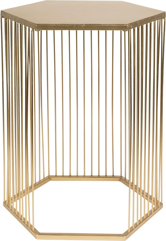 Zuiver Queenbee Sidebord Guld Jern Pentagonformet H50   B36   L41