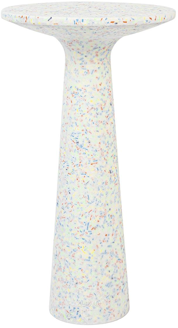 Sidebord Småbord Zuiver Victoria Offwhite Terrazzo ø30 H56 Indendørs Udendørs