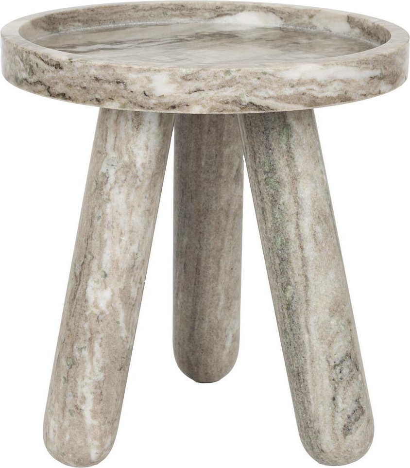 Sidebord Småbord Zuiver Cosmopolitan   Massiv Stenlysgrå Marmor ø40   H43