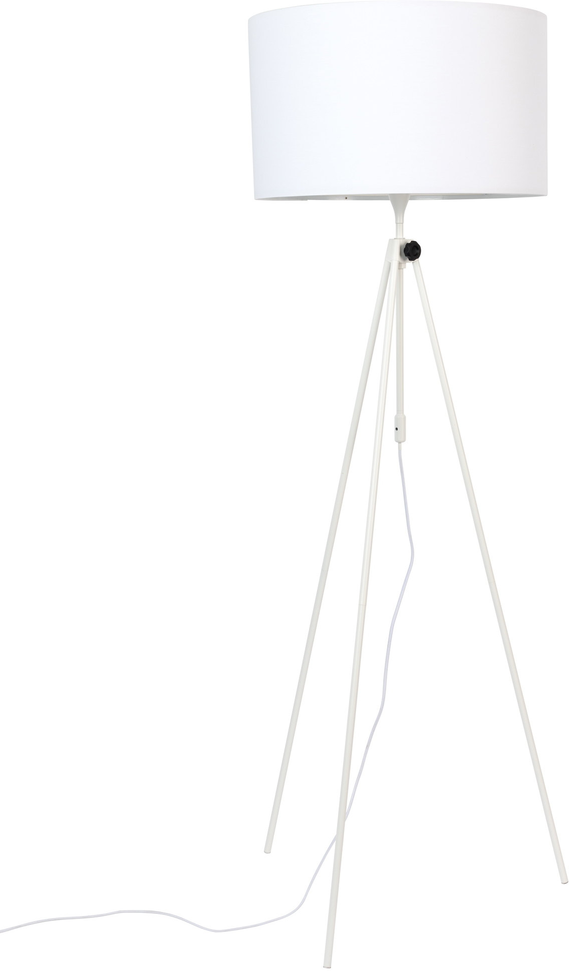 Gulvlampe Zuiver Lesley Offwhite Jern ø60    H155   Højdejusterbar Bomuld Polyester Lampeskærm