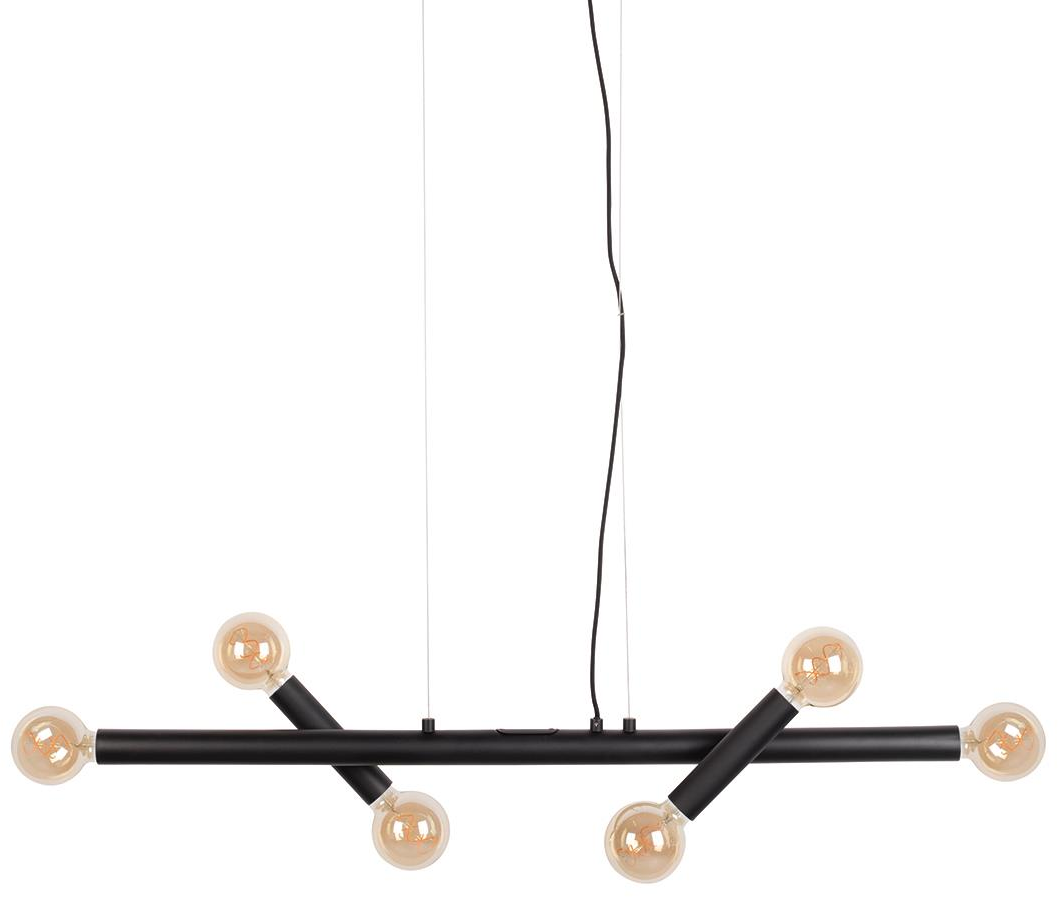 Indendørs Pendellampe Loftlampe Zuiver Hawk Lysgrå Jern Justerbar Rektangulær 123 5x17x155 6ã E27 Klasse