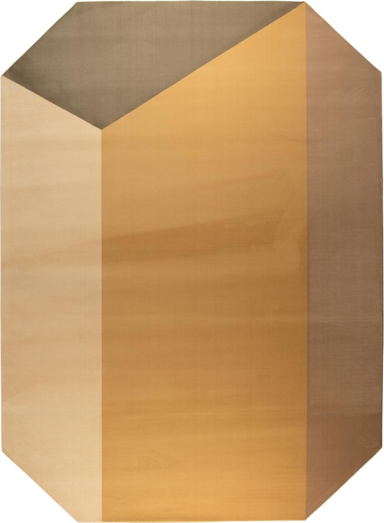 Gulvtæppe Zuiver Harmony Sekskantet 3d-illusion Mørk Sand 230x160 Decolan Jutebund Kompatibelt Med Gulvvarme