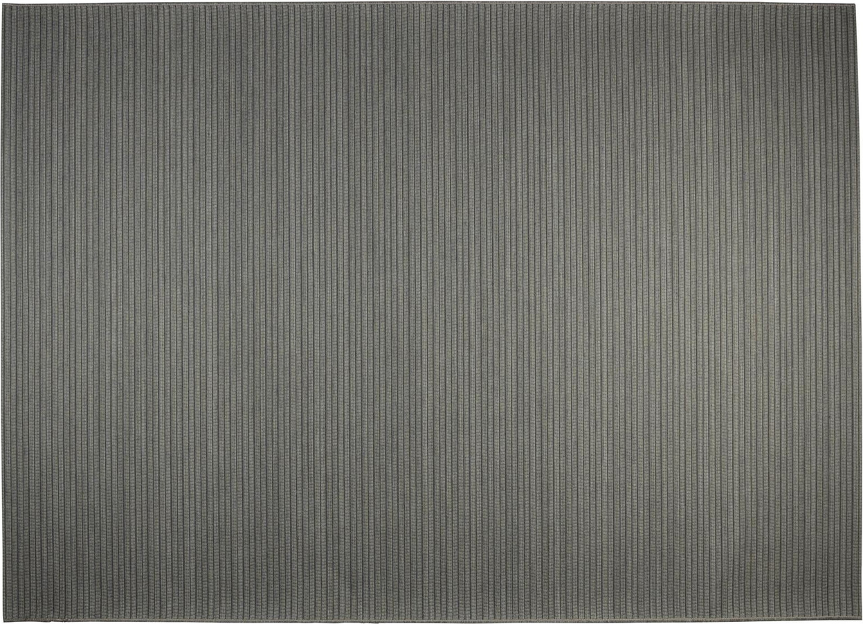 Gulvtæppe Zuiver Waves Mørkegrå 100  Uld 170x240   Rektangulært Stribet Design