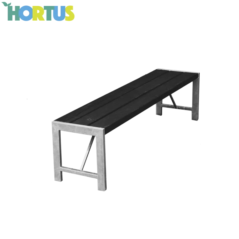 Bænk  -model Sort Grundmalet   Galvaniseret Stel 801-094