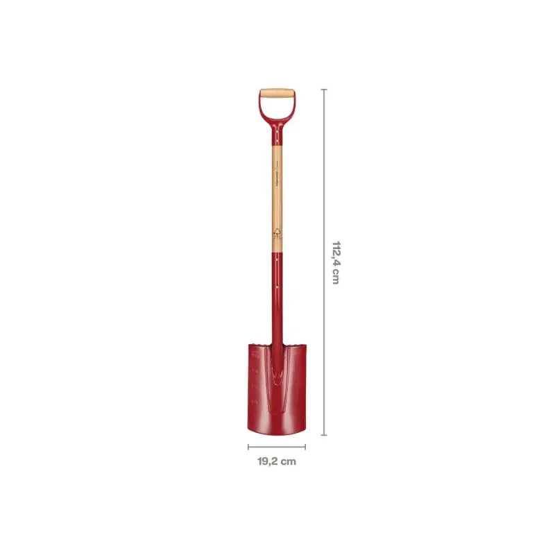 Fiskars Spade Afrundet Classic Skaft 19 5x8x122cm