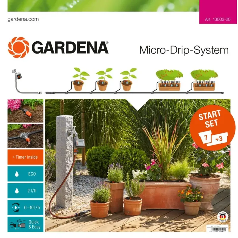 Gardena Start Set Micro Drip Urtepotter Medium   Comp  13002-20