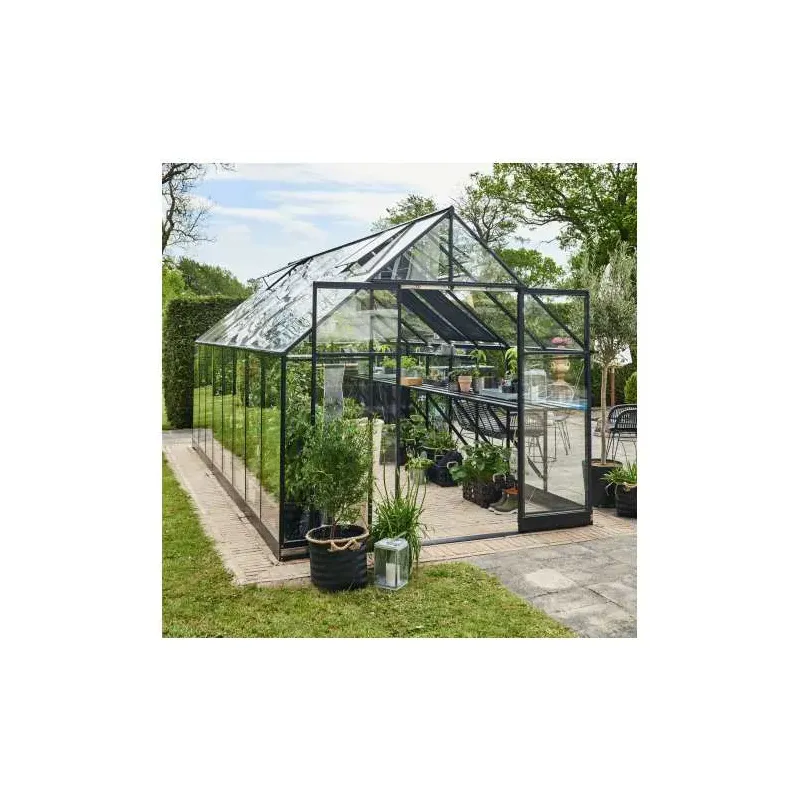 Halls Qube 816 Sort Hærdet Glas F09864