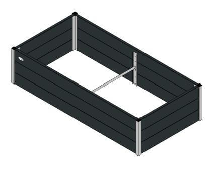 Højbed Classic Antrazit 120x120xh28