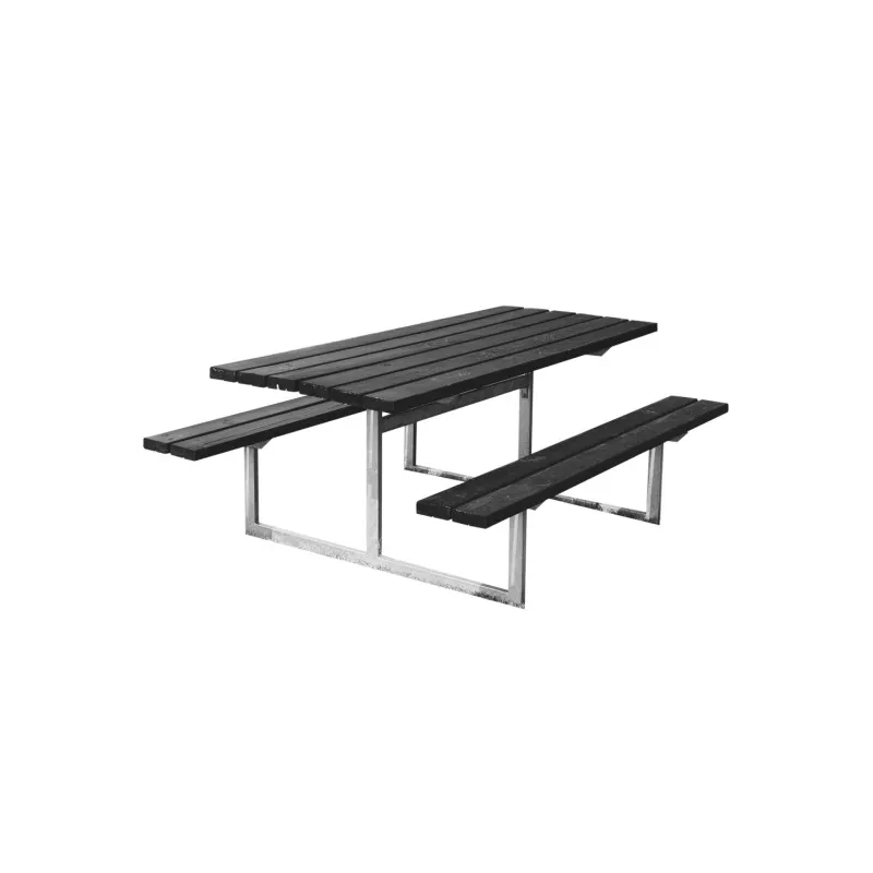 Hortus Bord- Bænksæt Frigg Sort Grundmalet Galvaniseret Stel Uden Ryg : 175 : 140 801-081