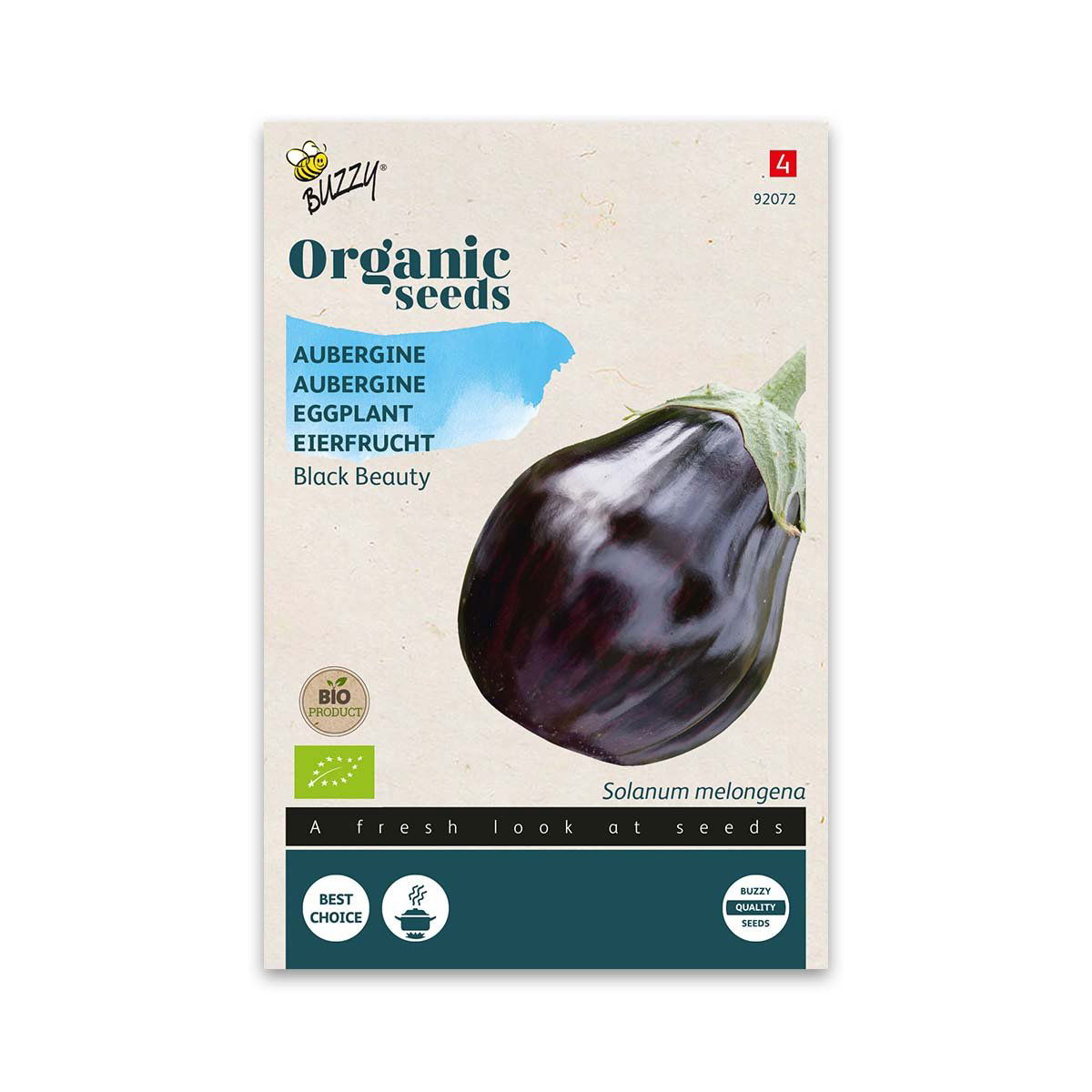 økologisk Aubergine Frø  Black Beauty