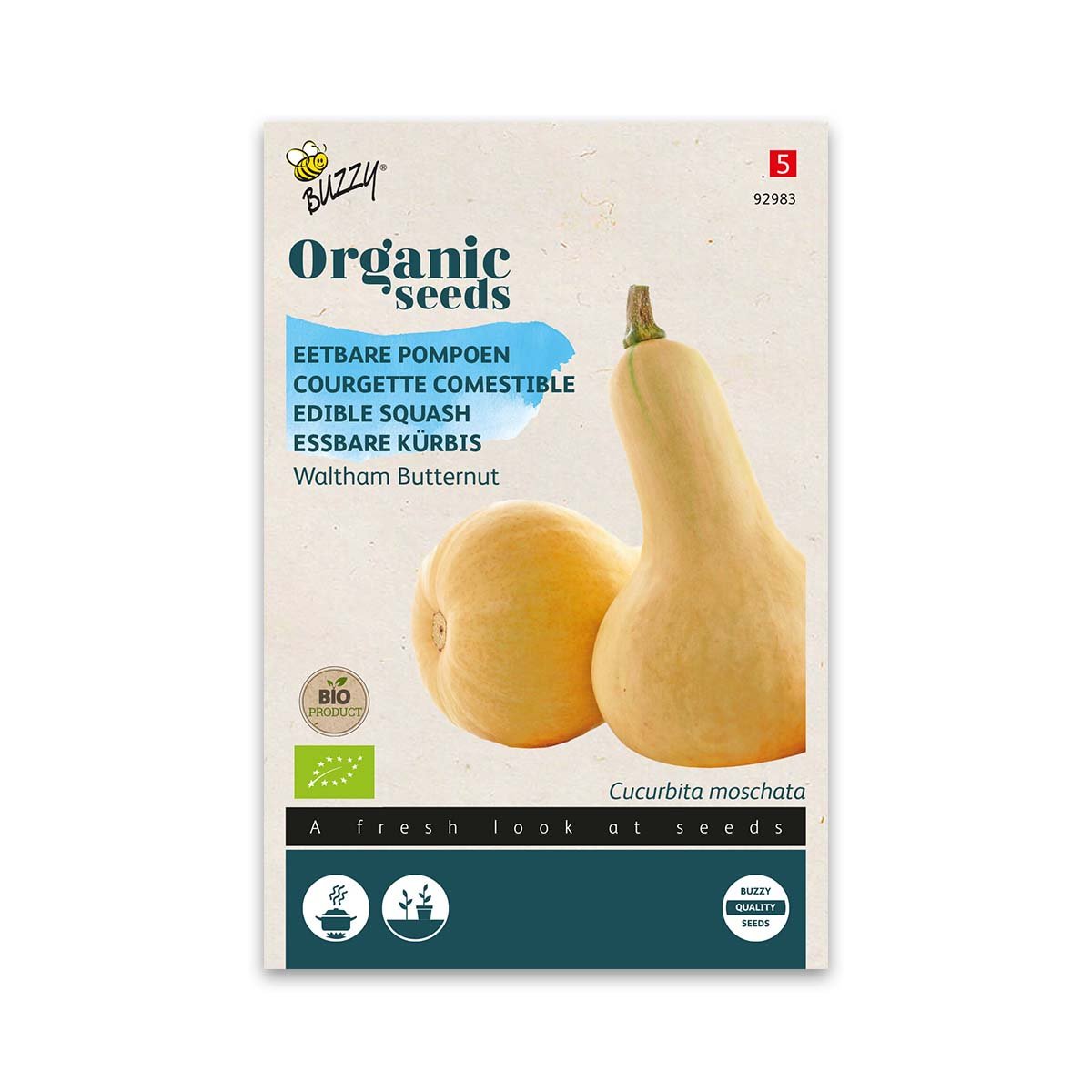 økologisk Butternut Squash Frø  Quot Waltham Quot  Buzzy