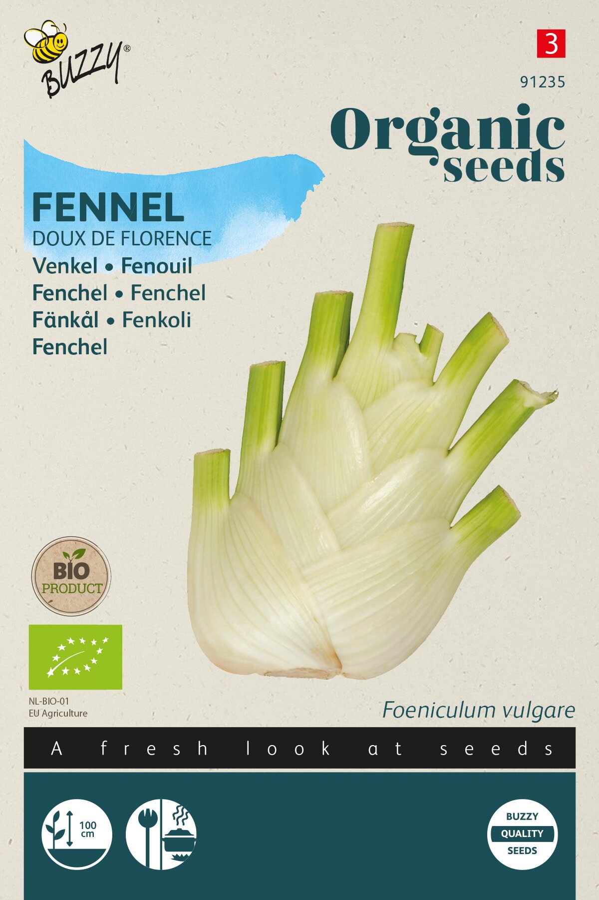 økologisk Fennikel Frø  Quot Doux   Florence Quot  Buzzy