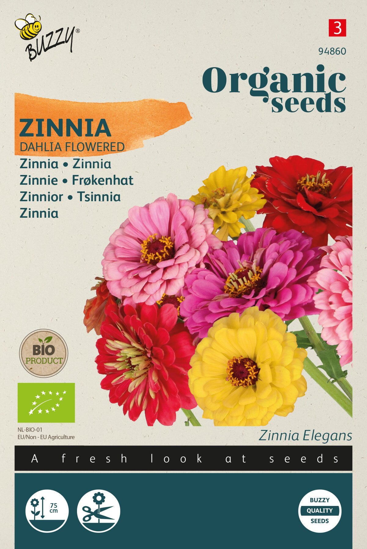 økologisk Frøkenhat Frø  Quot Dahlia Flowered Quot