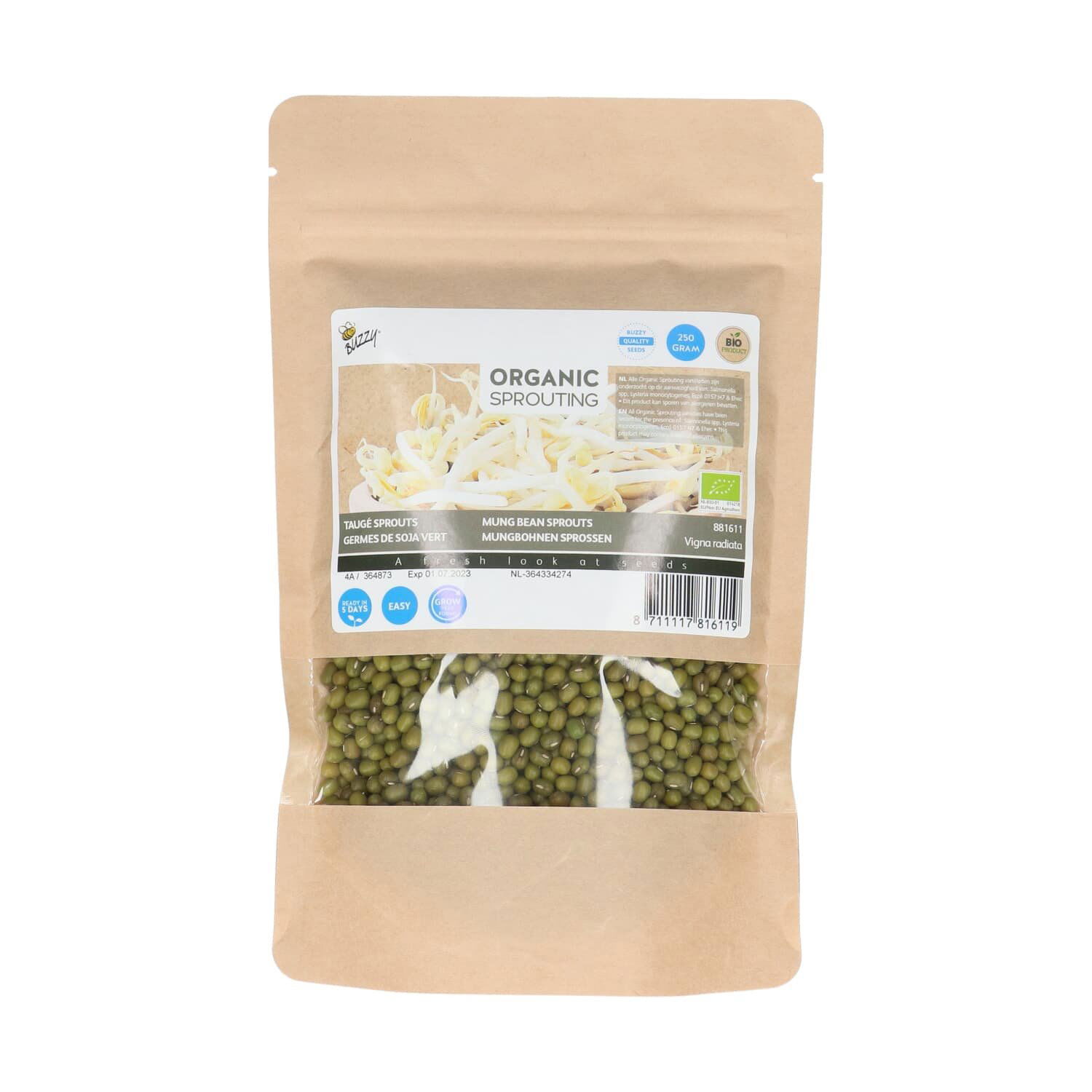 økologisk Mungbønnespirer Frø 250g
