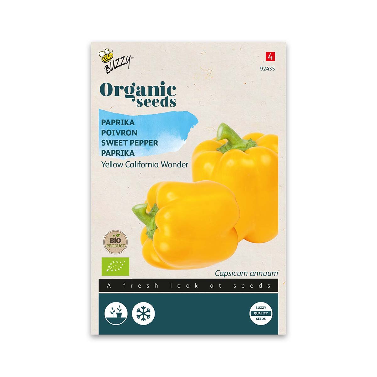 økologisk Peberfrugt Gul Frø  Yellow California Wonder