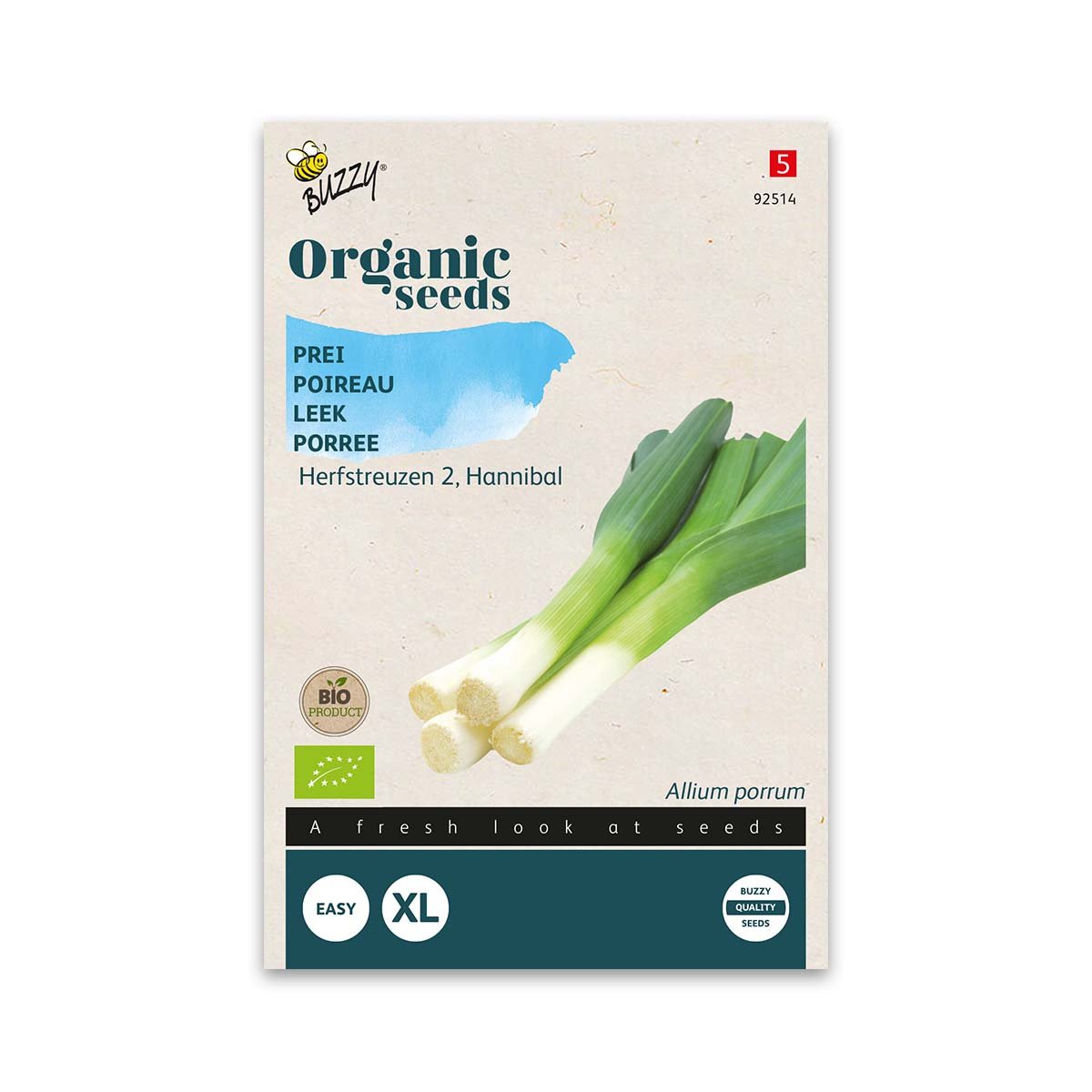 økologisk Porre Frø   Quot Leek Herfstreuzen   Hannibal Quot  Buzzy